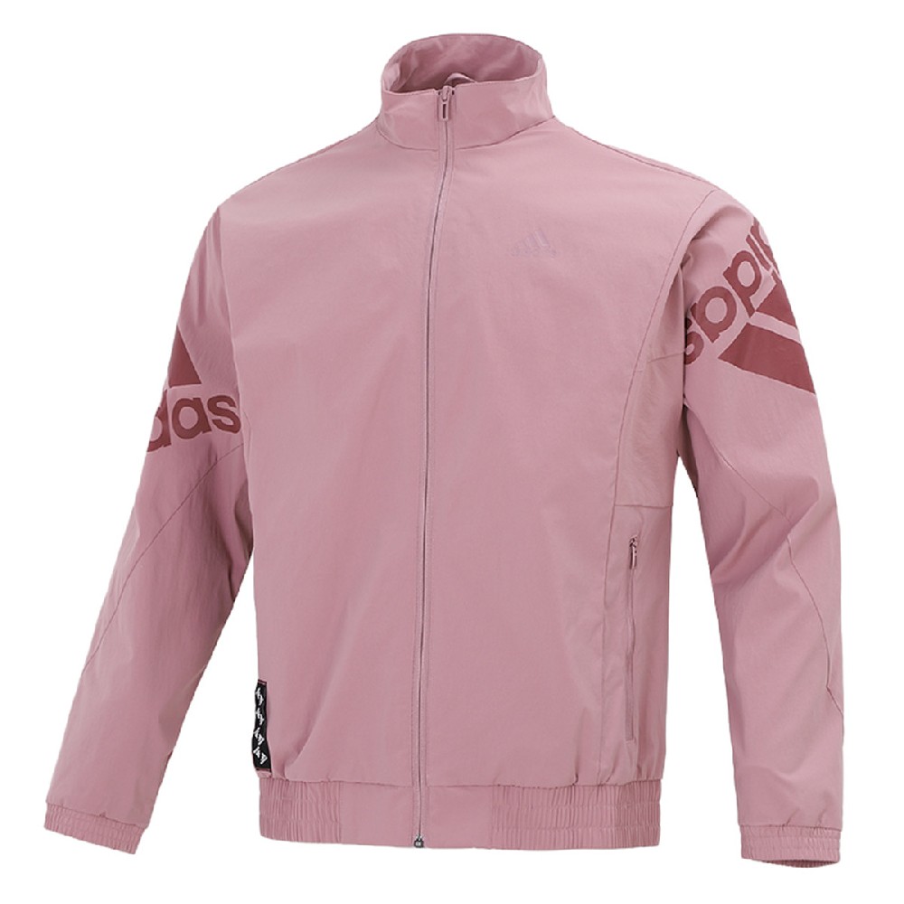 Adidas阿迪达斯夹克男装立领防风运动上衣粉色外套HE7459