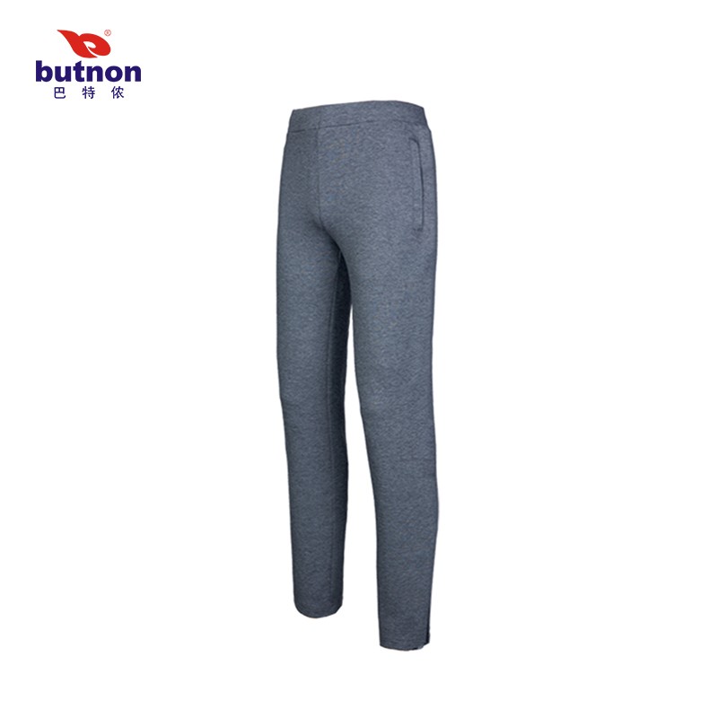 巴特侬（butnon） 男女款针织运动休闲长裤M1235/W1236-黑色-白色-深灰