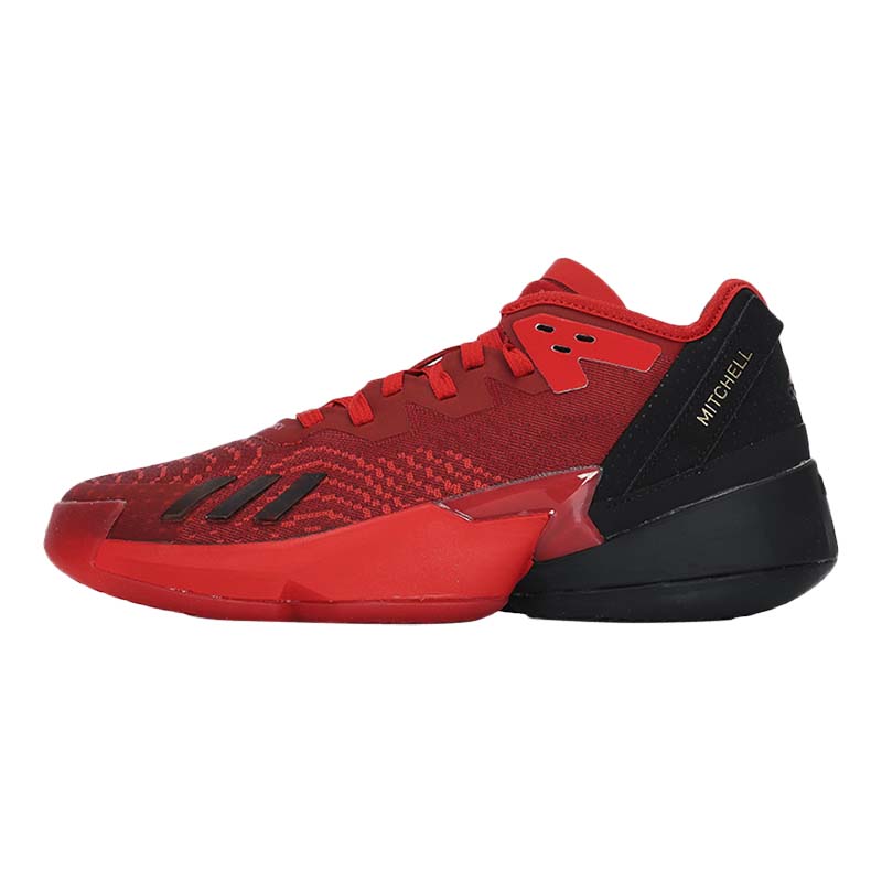 Adidas阿迪达斯篮球鞋米切尔4代黑红实战运动鞋GX6886