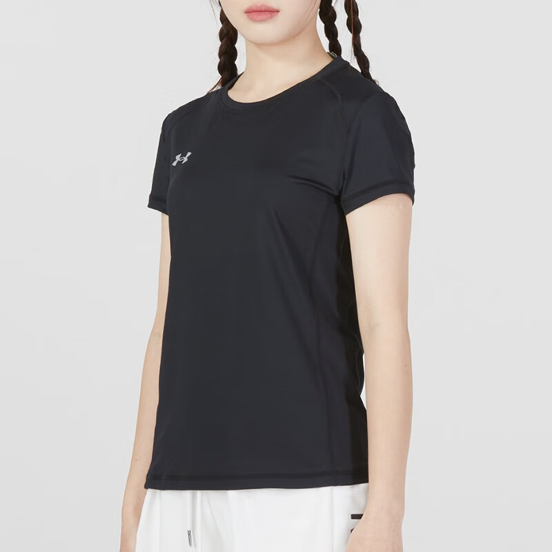 安德玛女装 2023新款运动服健身训练潮流时尚舒适透气圆领短袖T恤 23500509-001