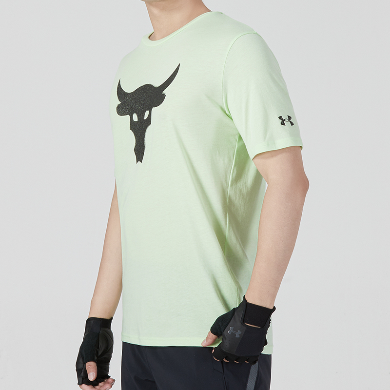 安德玛男装 休闲运动服健身跑步篮球透气圆领半袖短袖T恤 1361733-369
