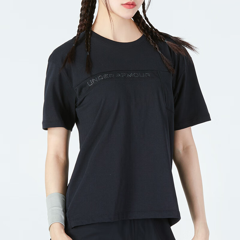安德玛女装 运动服健身训练潮流时尚舒适透气圆领短袖T恤 1365850-001