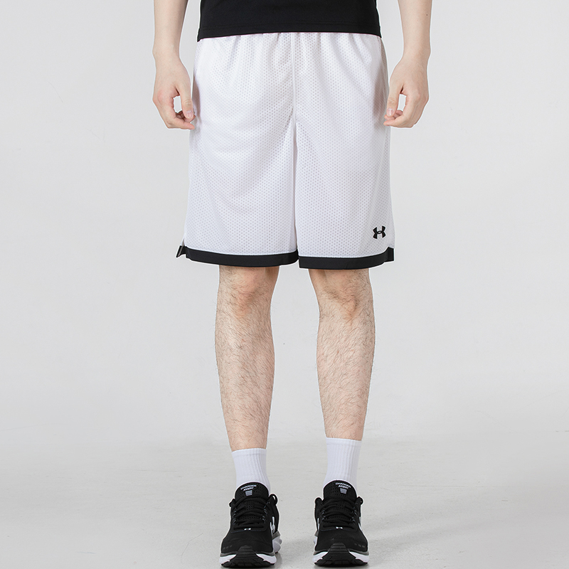安德玛运动男短裤训练篮球比赛健身跑步透气舒适休闲裤 1361618-100