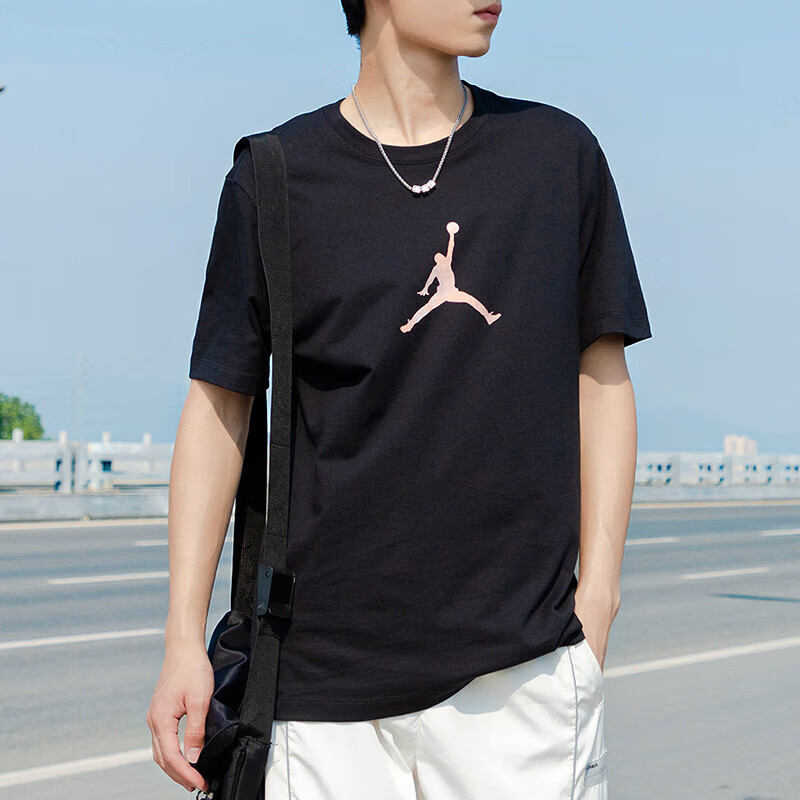 耐克男装短袖 Jordan飞人运动服健身训练透气圆领棉质T恤 DO8899-010
