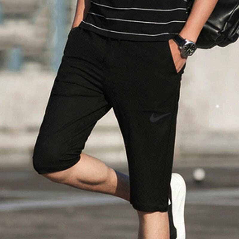 耐克七分裤男运动跑步训练健身薄款透气休闲中裤CU4956 CU4956-010