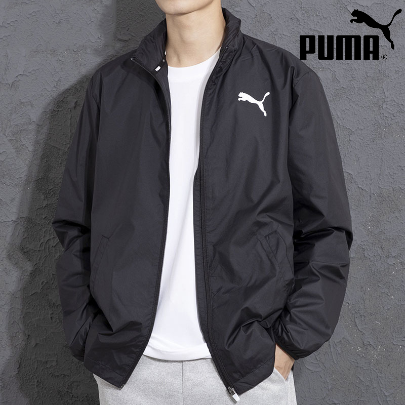 彪马（PUMA）男装外套上衣 2024春季新款健身训练运动服休闲透气夹克衫 680657-01