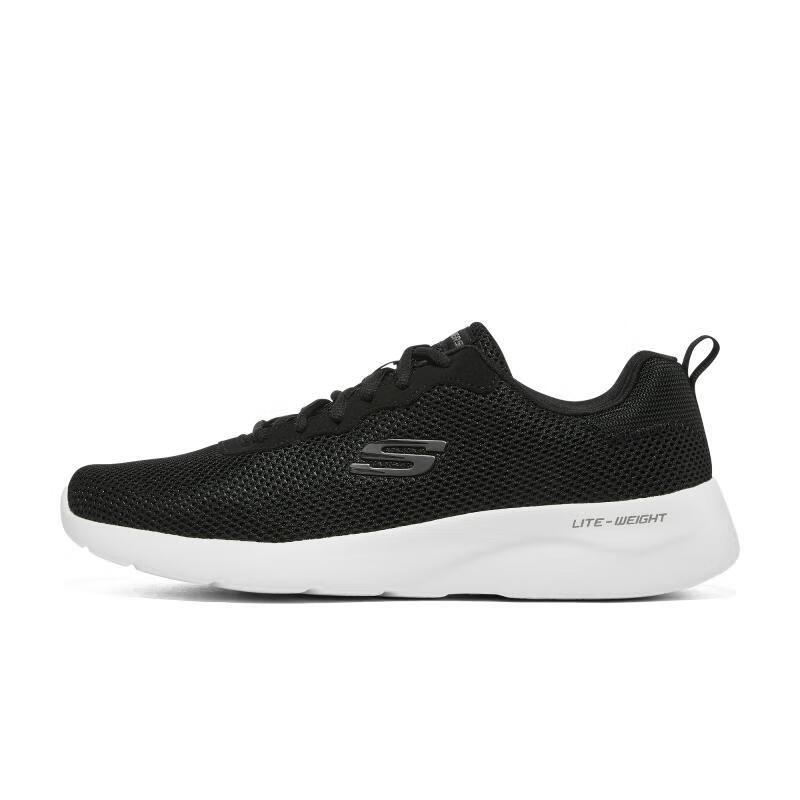 斯凯奇Skechers男鞋 2024冬季新款运动鞋低帮轻便舒适透气休闲鞋时尚潮流健步鞋 58362-BLK