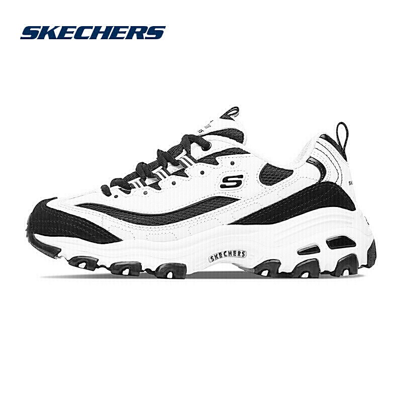斯凯奇SKECHERS女鞋休闲运动复古熊猫老爹鞋 13148-WBK