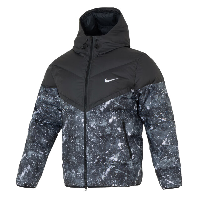 耐克（NIKE）羽绒服男士冬季 24新款工装运动服梭织连帽防风衣加厚保暖棉服 HQ4184-010