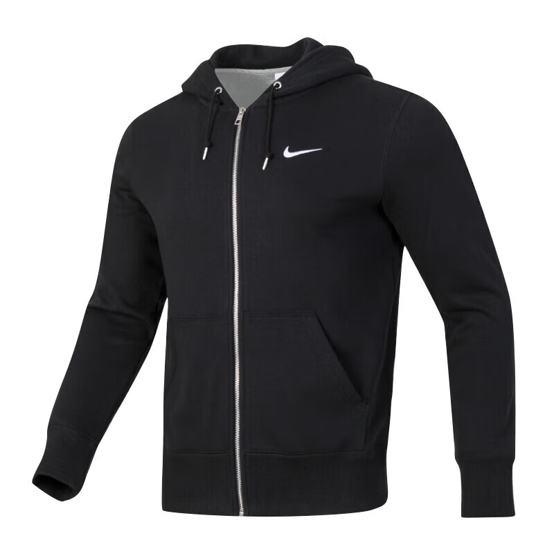 耐克（NIKE）男子黑色运动套装 跑步健身训练服舒适透气针织卫衣卫裤 521574-010