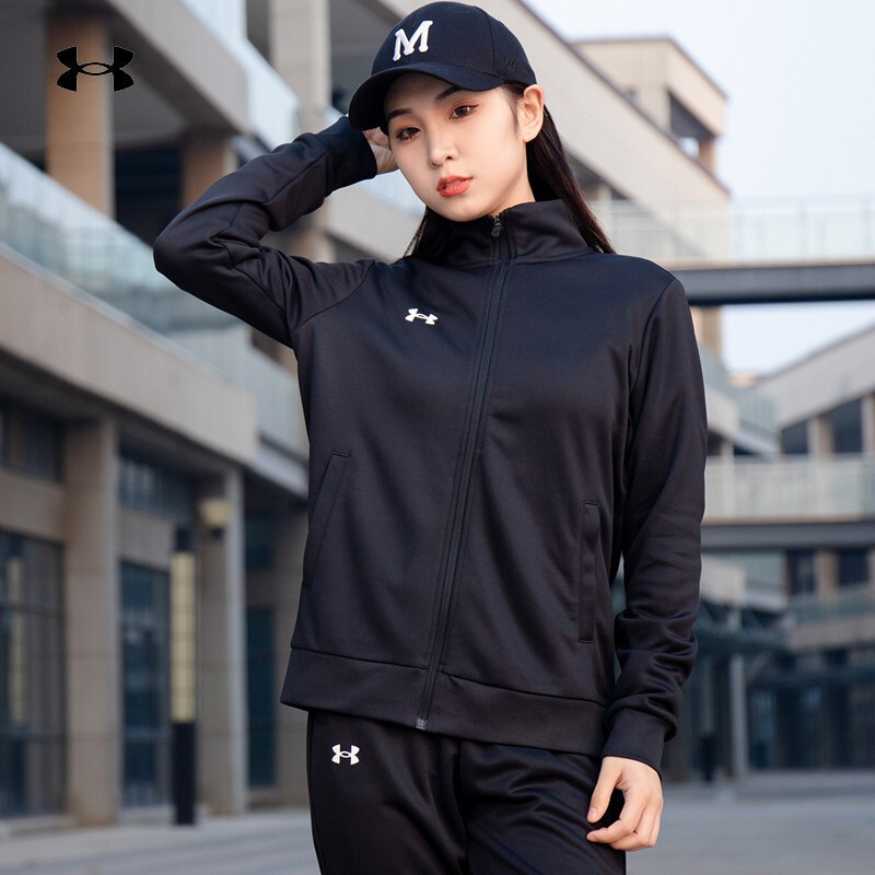 UA安德玛夹克女装健身训练运动服立领上衣外套21500438-001