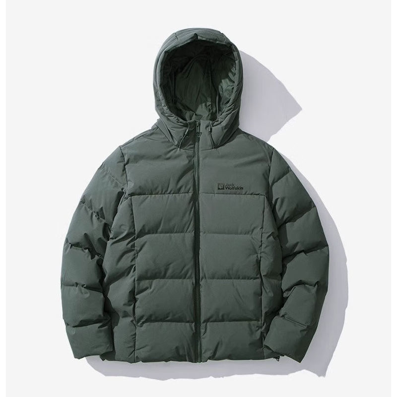 Jack Wolfskin狼爪羽绒服男24秋冬新款户外运动防风保暖700蓬羽绒外套 A62269-4136 石板绿