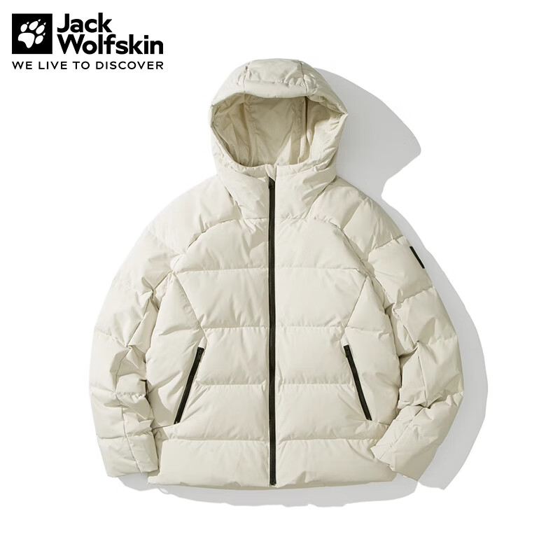 Jack Wolfskin狼爪羽绒服男秋冬新款户外防寒保暖徒步登山厚款羽绒外套 A62280-A0029 海豹白