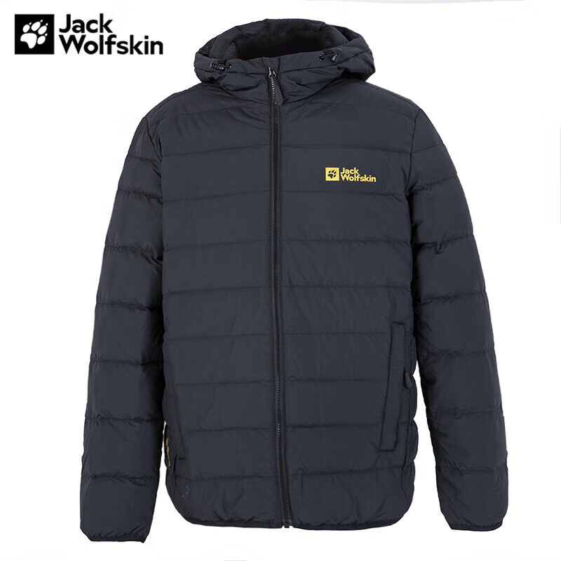 Jack Wolfskin狼爪羽绒服男防泼水时尚保暖鸭绒外套上衣5222231-6000 黑色