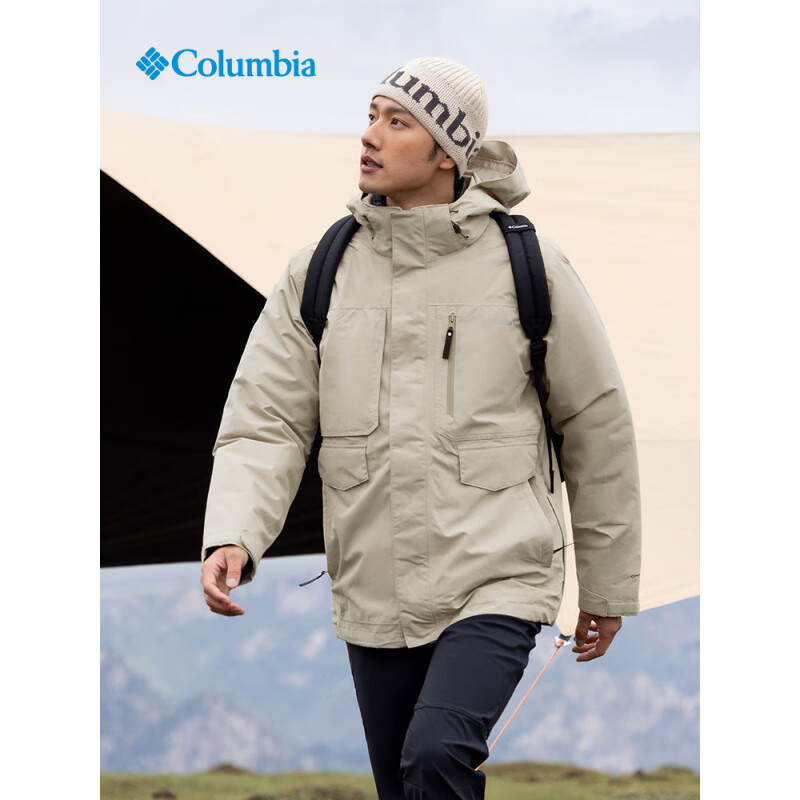 哥伦比亚（Columbia）24秋冬新品男金点F水800蓬鹅绒内胆三合一冲锋衣XE9603 271
