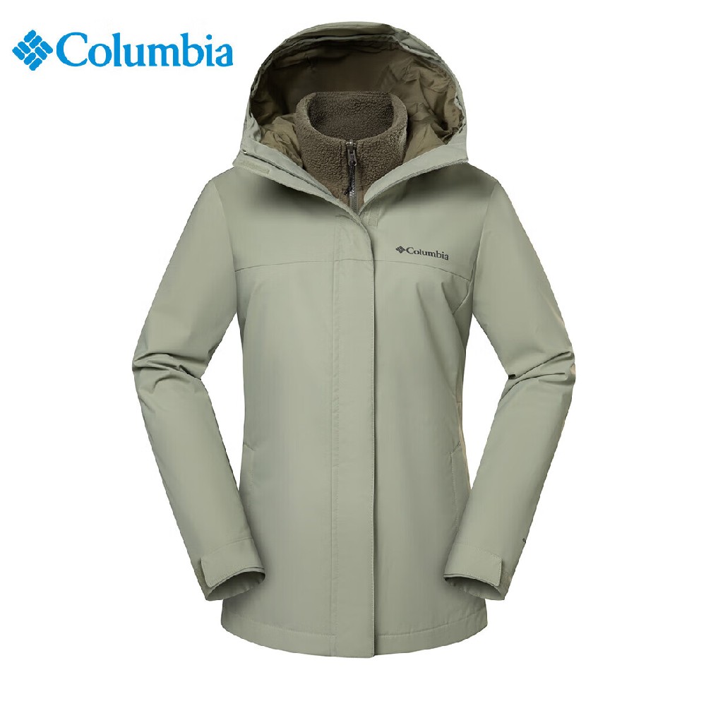 Columbia哥伦比亚冲锋衣女抓绒三合一24秋冬防风防水保暖外套 WR7686 348