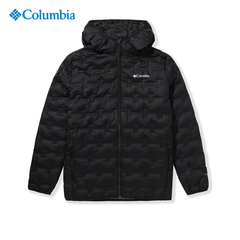 哥伦比亚（Columbia）羽绒服男24秋冬户外650蓬防泼水防风保暖防钻绒连帽外套 WE6610-010