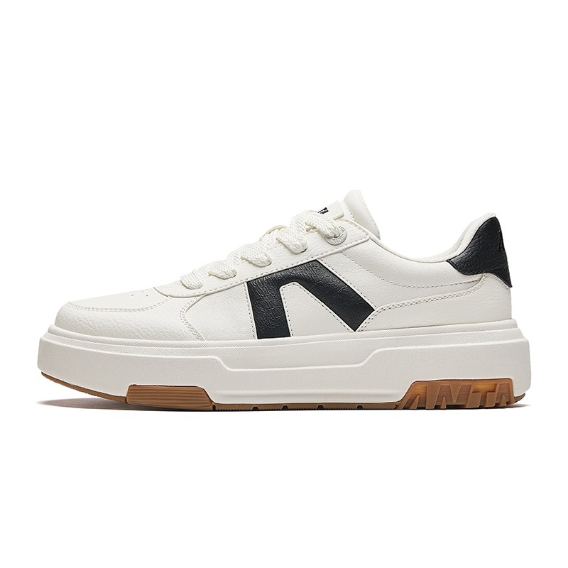 安踏A道丨休闲低帮板鞋女夏季撞色简约小白鞋百搭运动鞋122448023-2