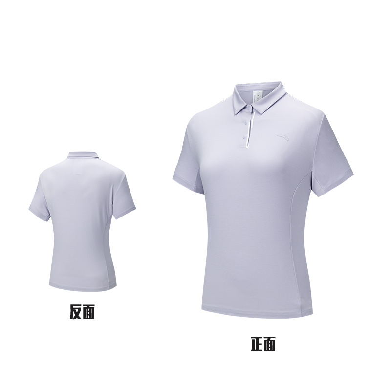 安踏冰山POLO | 短袖女夏季凉感透气T恤通勤短衬衫462520204-6