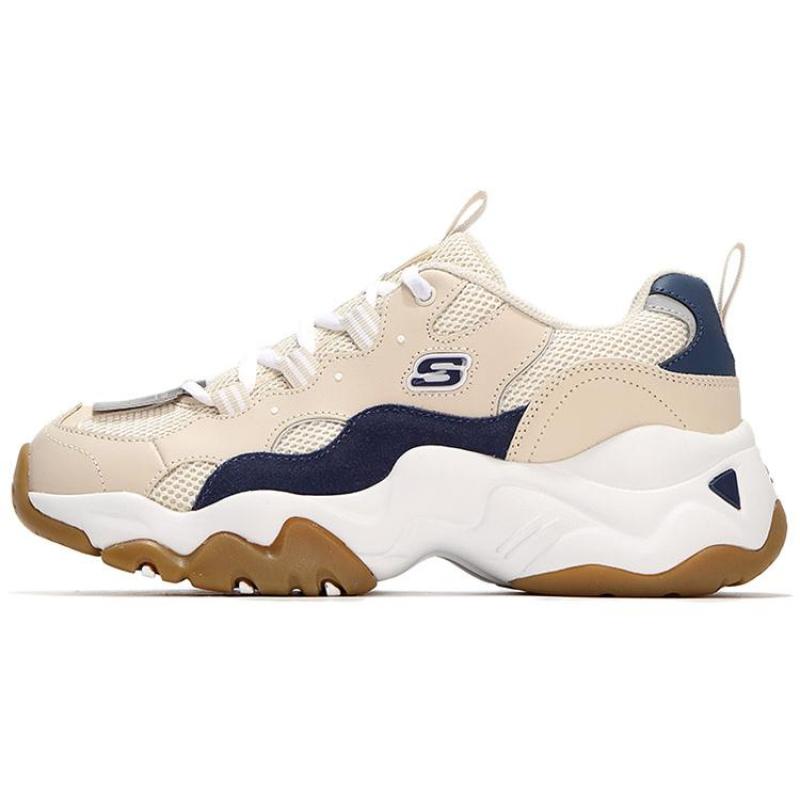 斯凯奇男鞋三代熊猫鞋男官方旗舰老爹鞋减震运动鞋轻便透气休闲鞋237151-TAN