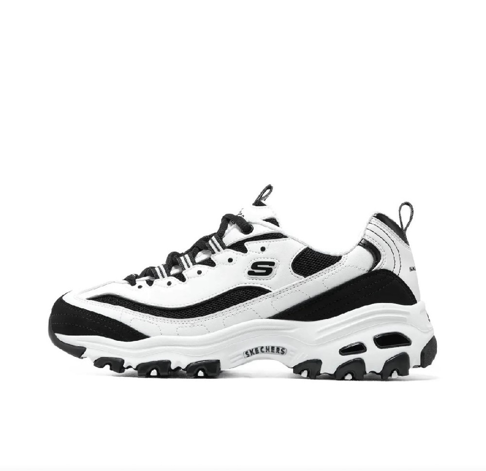 斯凯奇网面女鞋夏季经典熊猫鞋正品女款休闲鞋新款运动鞋896121-WBK