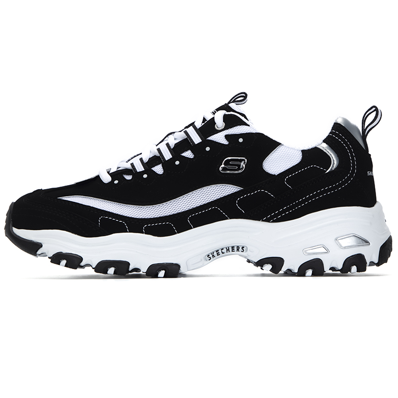 斯凯奇男鞋新款经典黑白熊猫鞋运动鞋厚底复古老爹鞋休闲鞋894129-BKW