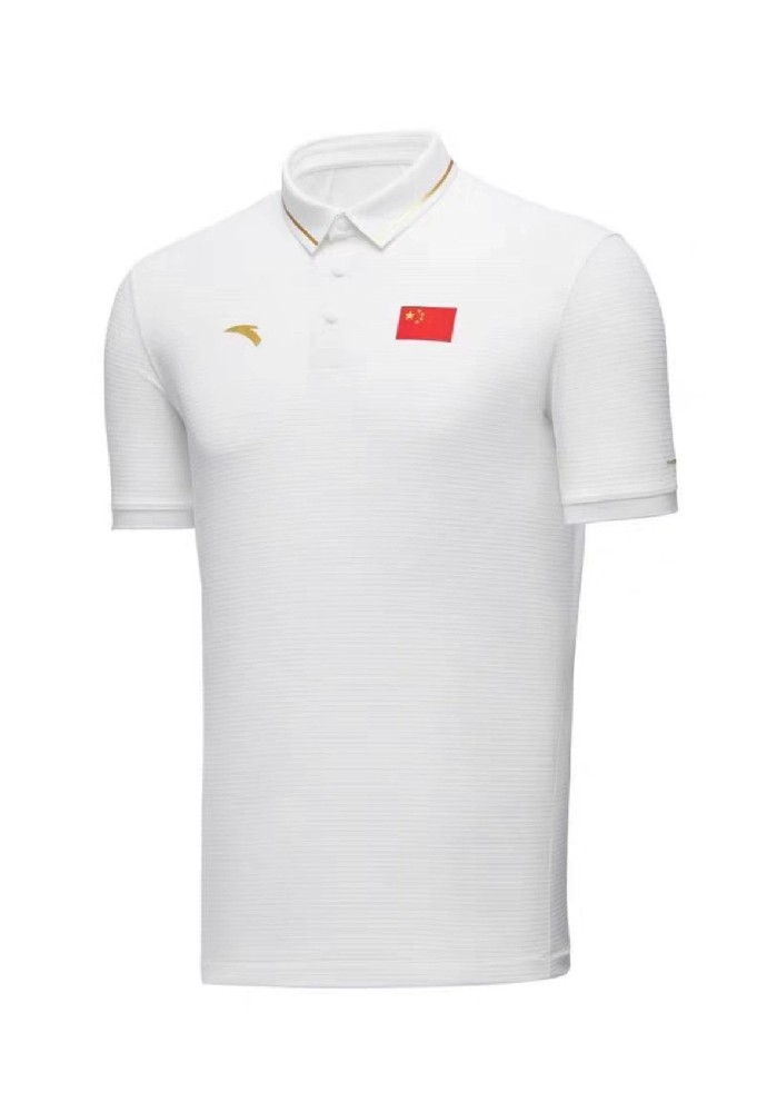 安踏2025夏新赞助款国家队Polo衫女休闲运动短T冰肤科技462520104-1
